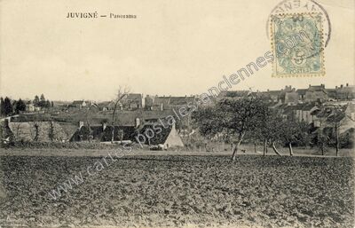 Carte postale ancienne Panorama — Juvigné (Mayenne)