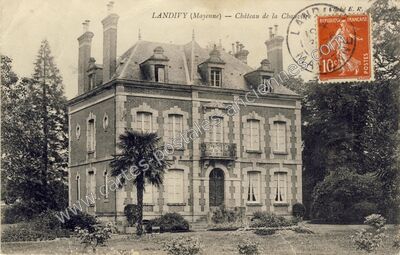Carte postale ancienne Château de la Chagve — Landivy (Mayenne)