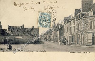 Carte postale ancienne Vue générale — Landivy (Mayenne)