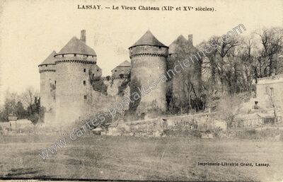 Carte postale ancienne Chateau de Lassay — Lassay-les-Châteaux (Mayenne)