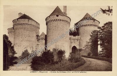 Carte postale ancienne Chateau de Lassay — Lassay-les-Châteaux (Mayenne)