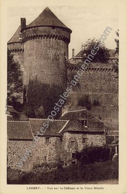 Carte postale ancienne Chateau de Lassay — Lassay-les-Châteaux (Mayenne)