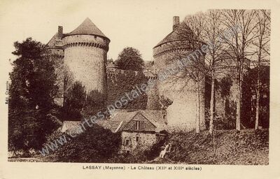 Carte postale ancienne Chateau de Lassay — Lassay-les-Châteaux (Mayenne)