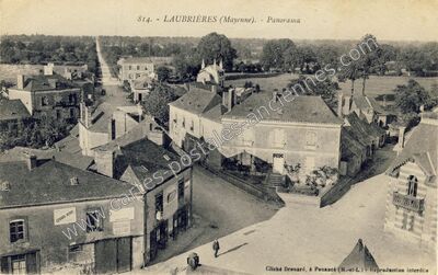 Carte postale ancienne Panorama — Laubrières (Mayenne)
