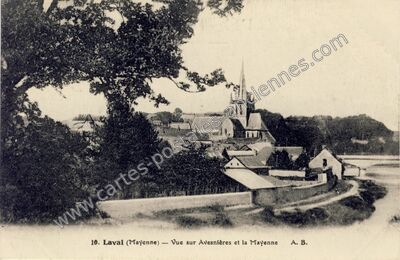 Carte postale ancienne Avesnieres — Laval (Mayenne)