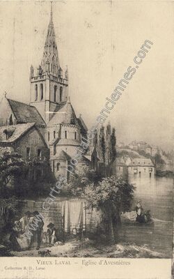 Carte postale ancienne Avesnieres — Laval (Mayenne)