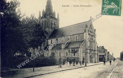 Carte postale ancienne Avesnieres — Laval (Mayenne)