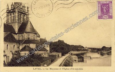 Carte postale ancienne Avesnieres — Laval (Mayenne)