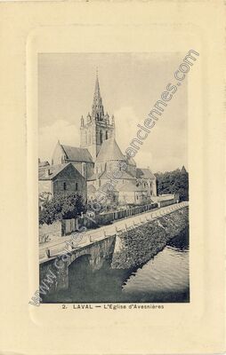 Carte postale ancienne L'Eglise d'Avesnières — Laval (Mayenne)