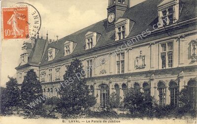 Carte postale ancienne Le Palais de Justice — Laval (Mayenne)