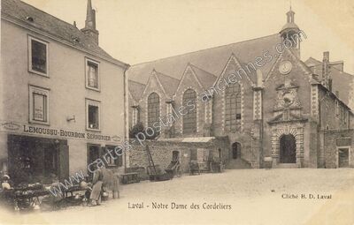 Carte postale ancienne Notre Dame des Cordeliers — Laval (Mayenne)