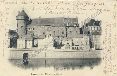 Carte postale ancienne Le Vieux Château — Laval (Mayenne)