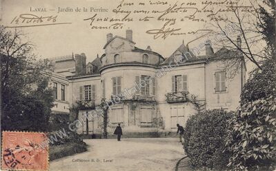Carte postale ancienne Jardin de la Perrine — Laval (Mayenne)