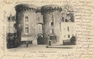 Carte postale ancienne Porte Beucheresse — Laval (Mayenne)