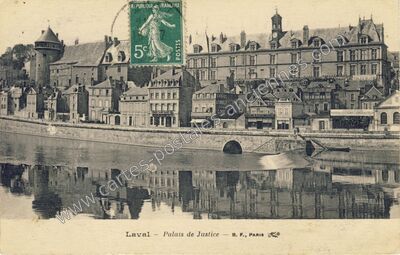 Carte postale ancienne Palais de Justice — Laval (Mayenne)