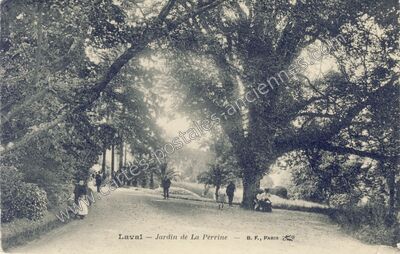 Carte postale ancienne Jardin de La Perrine — Laval (Mayenne)