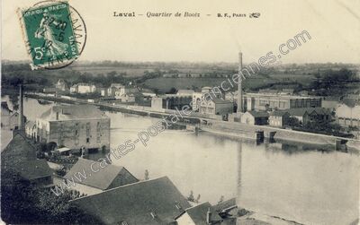 Carte postale ancienne Quartier de Boolz — Laval (Mayenne)
