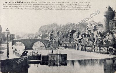 Carte postale ancienne Laval 1860 — Laval (Mayenne)