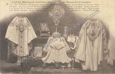 Carte postale ancienne Institution libre de l'Immaculée-Conception - Le Trésor — Laval (Mayenne)