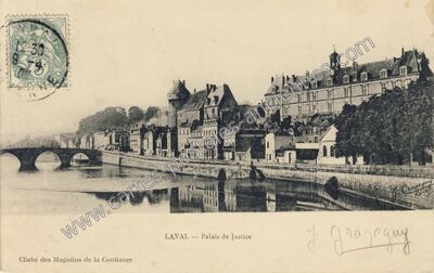 Carte postale ancienne Palais de Justice — Laval (Mayenne)