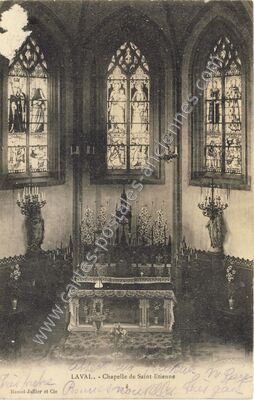 Carte postale ancienne Chapelle de Saint-Etienne — Laval (Mayenne)