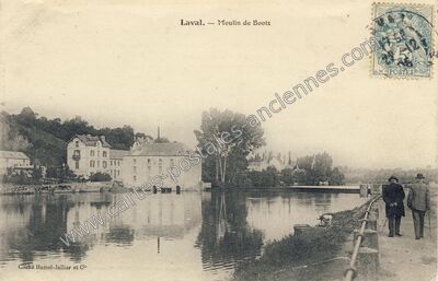 Carte postale ancienne Moulin de Bootz — Laval (Mayenne)