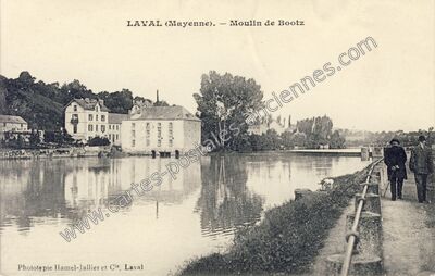 Carte postale ancienne Moulin de Bootz — Laval (Mayenne)