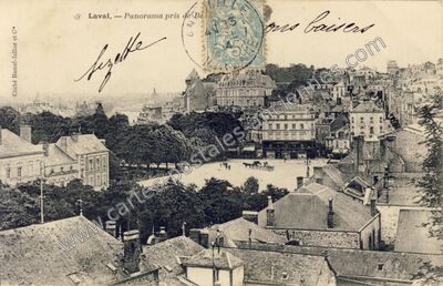 Carte postale ancienne Panorama pris de B... — Laval (Mayenne)
