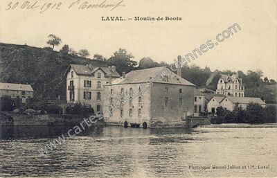 Carte postale ancienne Moulin de Bootz — Laval (Mayenne)
