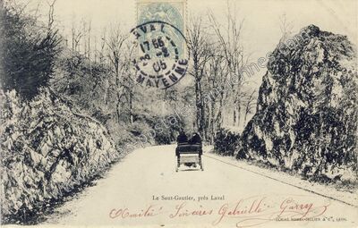 Carte postale ancienne Saut Gautier — Laval (Mayenne)