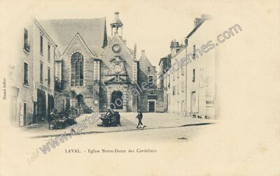 Carte postale ancienne Eglise Notre-Dame des Cordeliers — Laval (Mayenne)