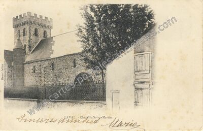 Carte postale ancienne Chapelle Saint-Martin — Laval (Mayenne)