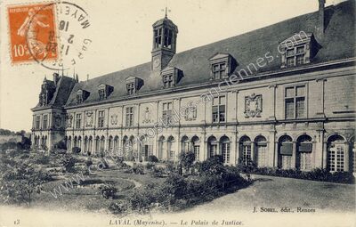 Carte postale ancienne Le Palais de Justice — Laval (Mayenne)