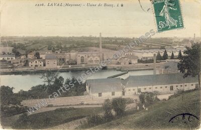 Carte postale ancienne Usine de Boolz — Laval (Mayenne)