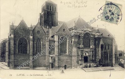 Carte postale ancienne La Cathédrale — Laval (Mayenne)