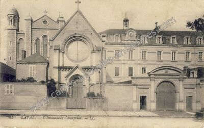 Carte postale ancienne L'Immaculée Conception — Laval (Mayenne)
