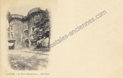 Carte postale ancienne La Porte Beucheresse — Laval (Mayenne)