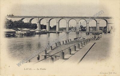 Carte postale ancienne Le Viaduc — Laval (Mayenne)