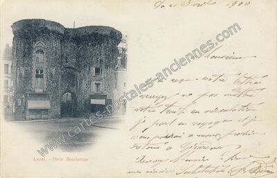 Carte postale ancienne Porte Beucheresse — Laval (Mayenne)