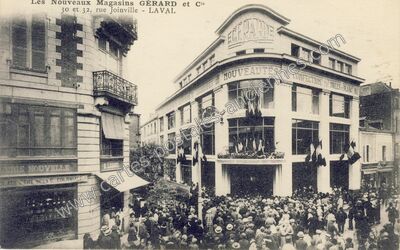 Carte postale ancienne Les Nouveaux Magasins GÉRARD et Cie — Laval (Mayenne)