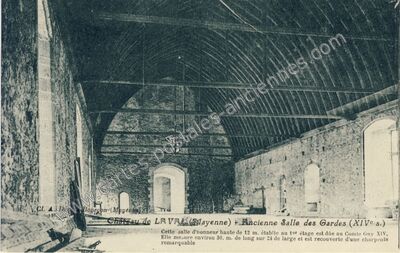Carte postale ancienne Château + Ancienne Salle des Gardes — Laval (Mayenne)