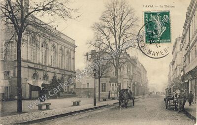 Carte postale ancienne Le Théâtre — Laval (Mayenne)