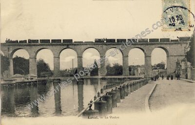 Carte postale ancienne Le Viaduc — Laval (Mayenne)