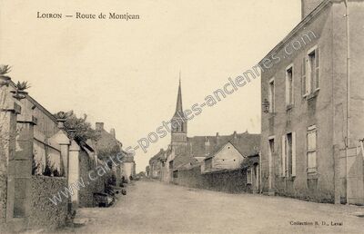 Carte postale ancienne Route de Montjean — Loiron (Mayenne)