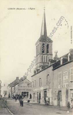 Carte postale ancienne L'Église — Loiron (Mayenne)