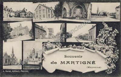 Carte postale ancienne Martigne — Martigné-sur-Mayenne (Mayenne)