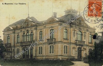 Carte postale ancienne Le Théâtre — Mayenne (Mayenne)