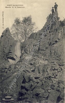 Carte postale ancienne Forêt de Mayenne, Eboulis de la Guérétière — Mayenne (Mayenne)
