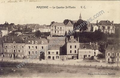 Carte postale ancienne Le Quartier St-Martin — Mayenne (Mayenne)