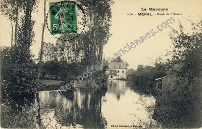 Carte postale ancienne La Mayenne - Bords de l'Oudon — Méral (Mayenne)
